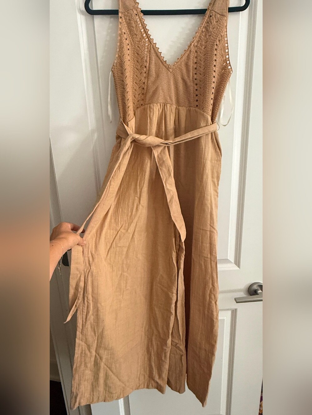 Scarlett Poppies Beige Wide Leg Jumpsuit